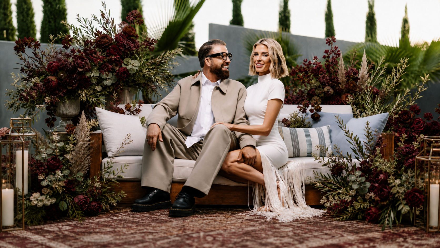 Mercedes and Ben in the garden lounge