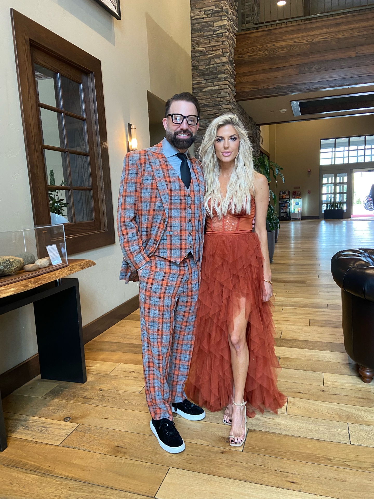 Dressed up in plaid and tulle